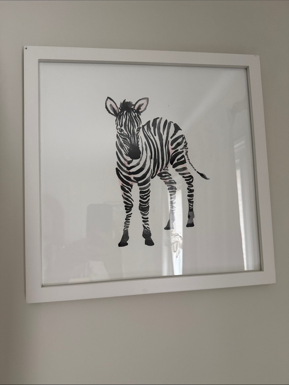 Black and White Zebra Wall Art Print - Home Wall Decor pottery barn kids